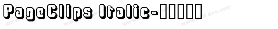PageClips Italic字体转换